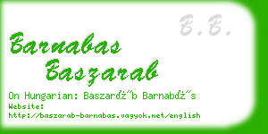 barnabas baszarab business card